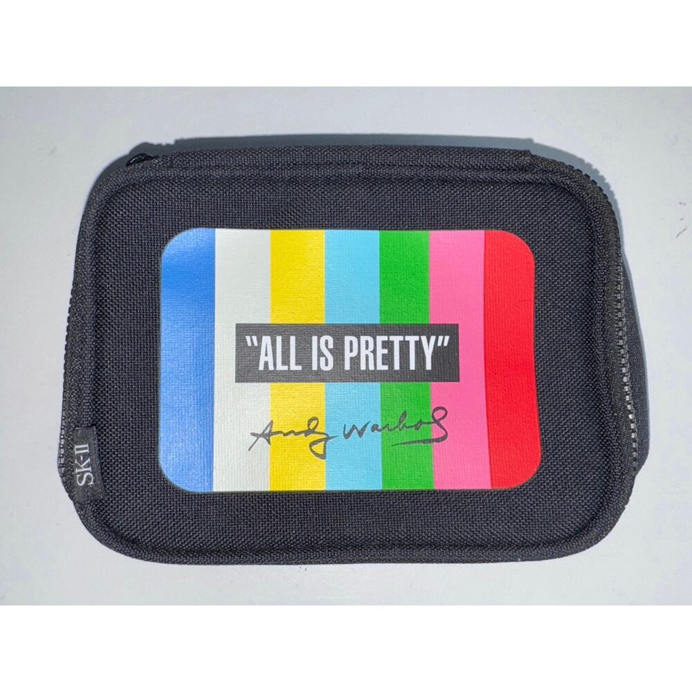 Andy Warhol x SK-II All Is Pretty Cosmetic Makeup Bag Black Limited
Edition